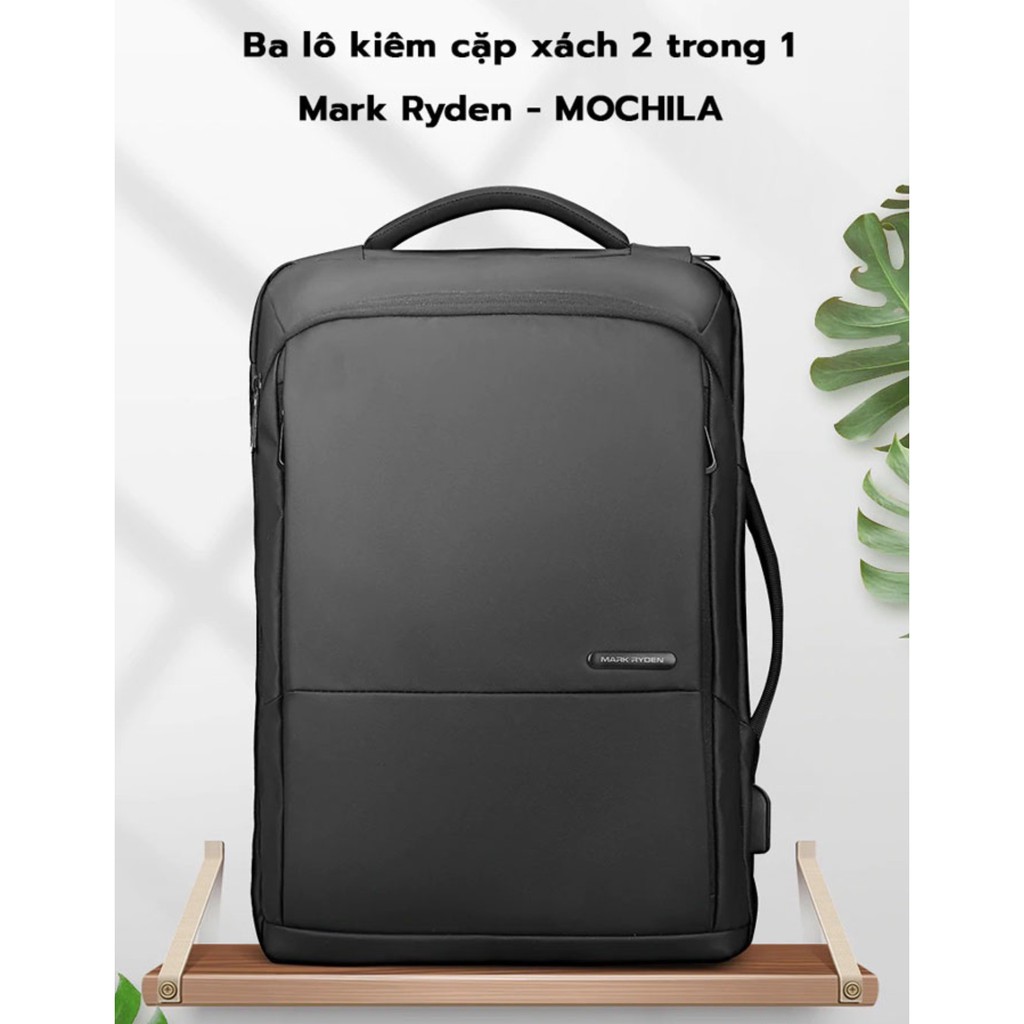 Balo Mark Ryden - MOCHILA thế hệ mới 2021 đựng laptop 15inch kiêm cặp xách tay 2in1 thông minh