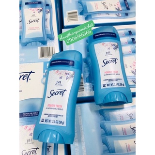 [NHẬP MỸ]Lăn Khử Mùi Sáp Secret PH Balanced Powder Fresh Invisible Solid 59g