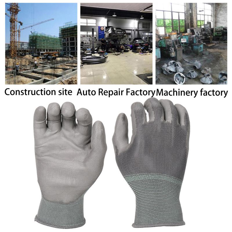 Găng Tay Nylon Mềm Thoáng Khí Chống Trượt Chống Mài Mòn Dùng Trong Xây Dựng