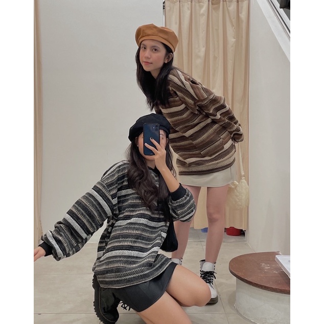 áo nỉ dạ hoạ tiết AP514 LOLLIE STUDIO