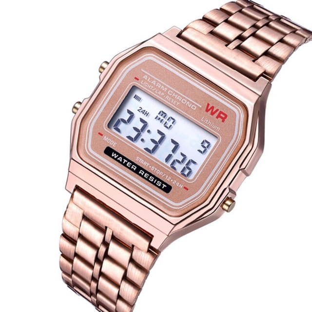 Đồng hồ thời trang nam , nữ WR dây kim loại dáng casio chống nước siêu bền | BigBuy360 - bigbuy360.vn