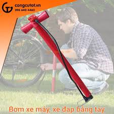 BƠM TAY XE DẠP XE MÁY LOẠI TỐT,MÀU ĐỎ, CÓ BÁN KÈM DÂY BƠM RÒI