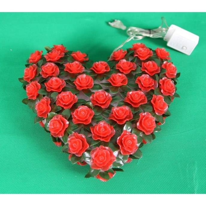 Đèn Led trái tim hoa hồng, đèn trang trí phòng ngủ, đèn trang trí tiệc
