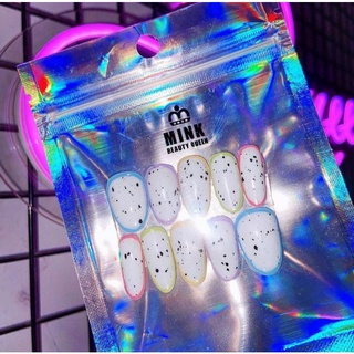 Mẫu nail box thiết kế trứng khủng long hàn quốc theo form móng up