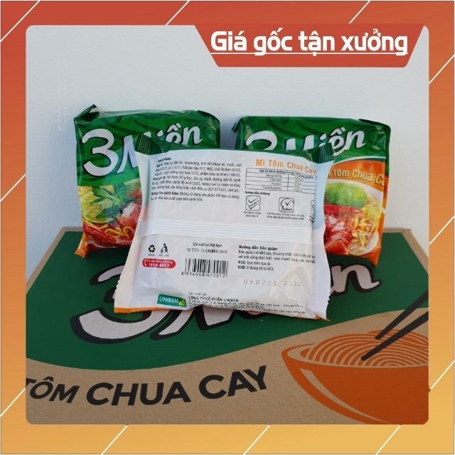 Thùng Mì 3 Miền Tôm Chua Cay 65g x 30 gói - Chị Vịt Shop
