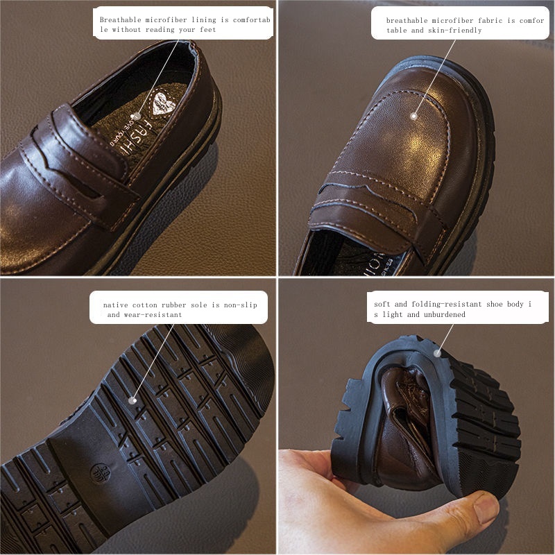 Giày Da Công Chúa Phong Cách Anh Quốc Thời Trang Mùa Xuân Cho Bé Trai Gái 2022 Scho