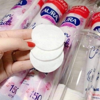 Bông tẩy trang Aura 150pcs
