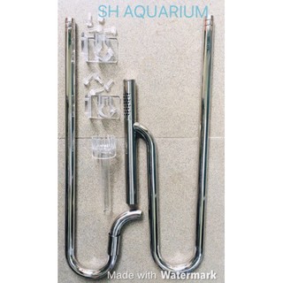 Bộ In Out Inox có kèm lọc váng Mufan (phi 16) cho hồ cá cảnh, thuỷ sinh