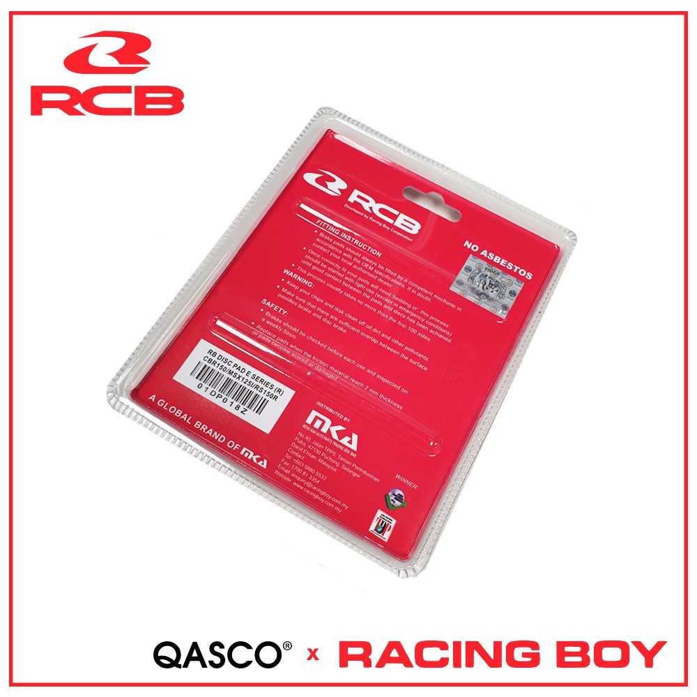 Má phanh (bố thắng) sau WINNER / WINNER X / SONIC / GSX R150 / GSX S150 / CB190 / RR150 / CBR150 (RCB – Racing Boy)