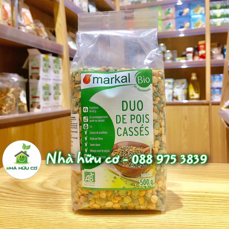 Đậu hà lan (xanh - vàng) hữu cơ Markal 500g - Date:2/2022 - Nhà Hữu Cơ