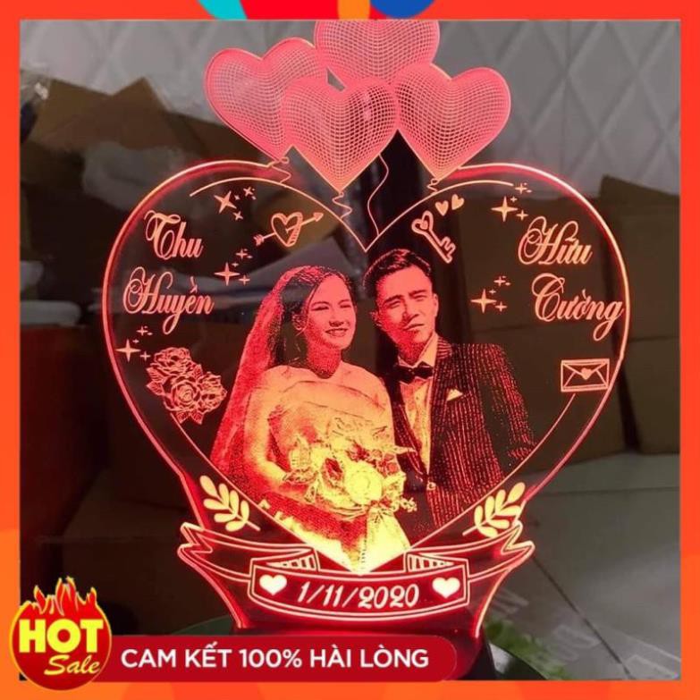 Đèn led 3D ngủ cho bé cực dễ thương 16 màu - Khắc chân dung theo yêu cầu,Quà tặng cho bé