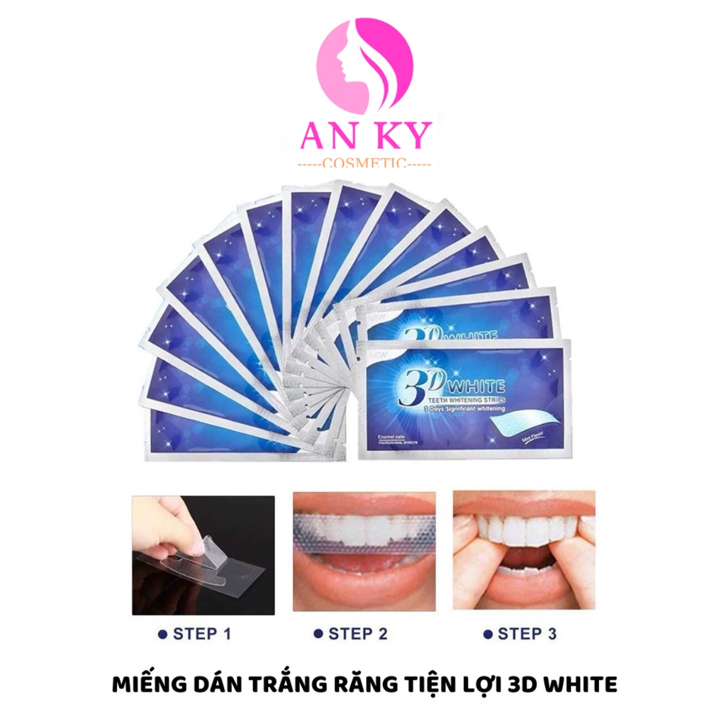 Miếng Dán Trắng Răng 3D White Teeth Whitening Strips Nội Địa Trung