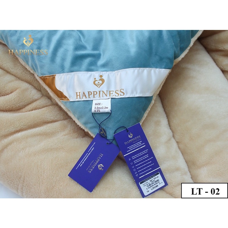 🌈video thật💕Chăn lông thỏ cao cấp 2mx2m2- 4,3kg-4,5kg hãng Happiness Việt Nam ❤️