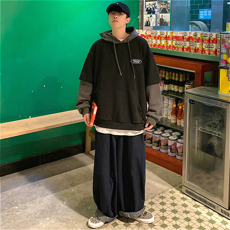 Áo Hoodie Nam Dáng Rộng Phong Cách Nhật Bản Trẻ Trung Hợp Thời Trang