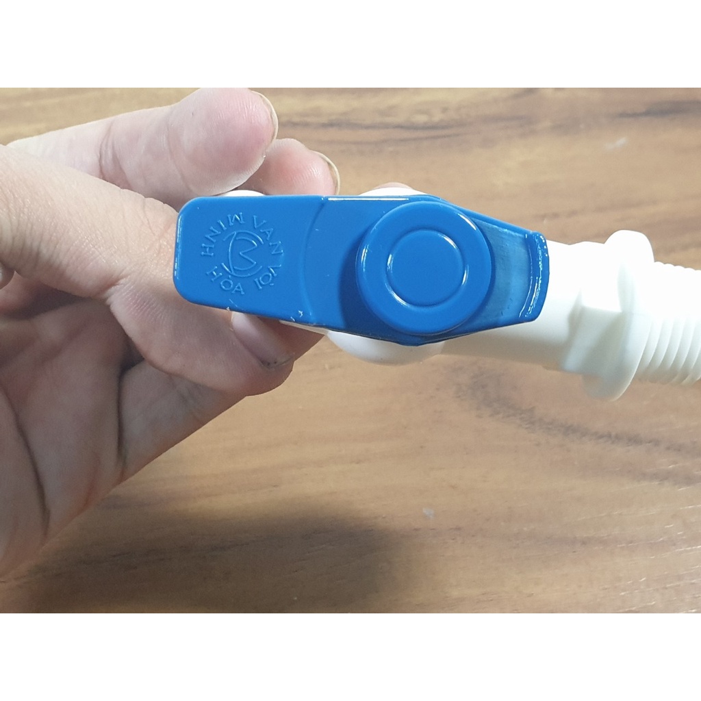 Vòi Hồ, Vòi xả nước bằng nhựa PVC loại dày màu trắng răng ngoài phi 21 - Điện nước gia dụng Hoàng Kim