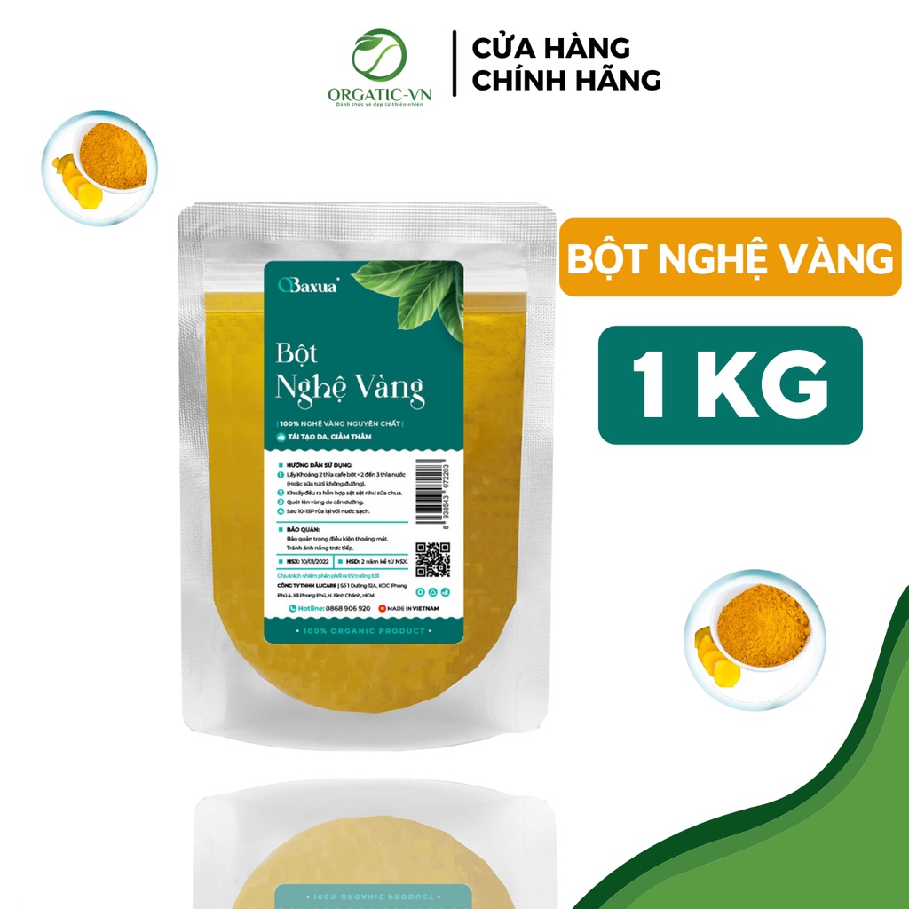 [ 1KG ] Bột mặt nạ Organic các loại nguyên chất sạch mịn 100%, Bột handmade