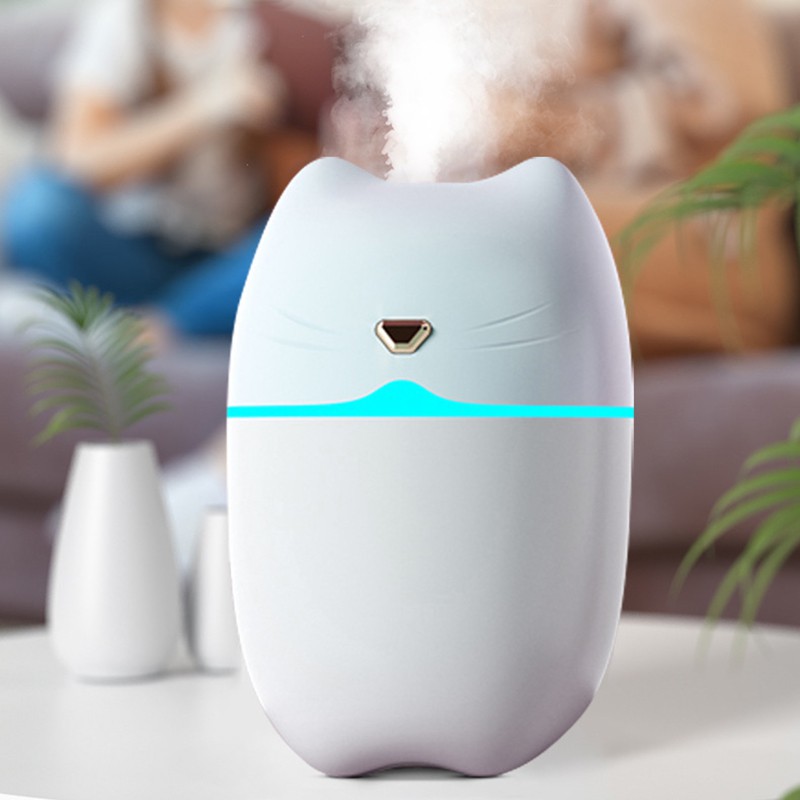 Fnelse USB Air Humidifier Cute Cat Diffuser 260ML