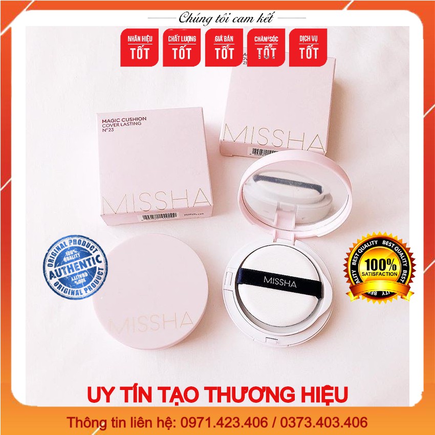 [CHÍNH HÃNG] Phấn nước chống nắng siêu kiềm dầu Missha Cushion Cover Lasting SPF50+ Auth Hàn Quốc