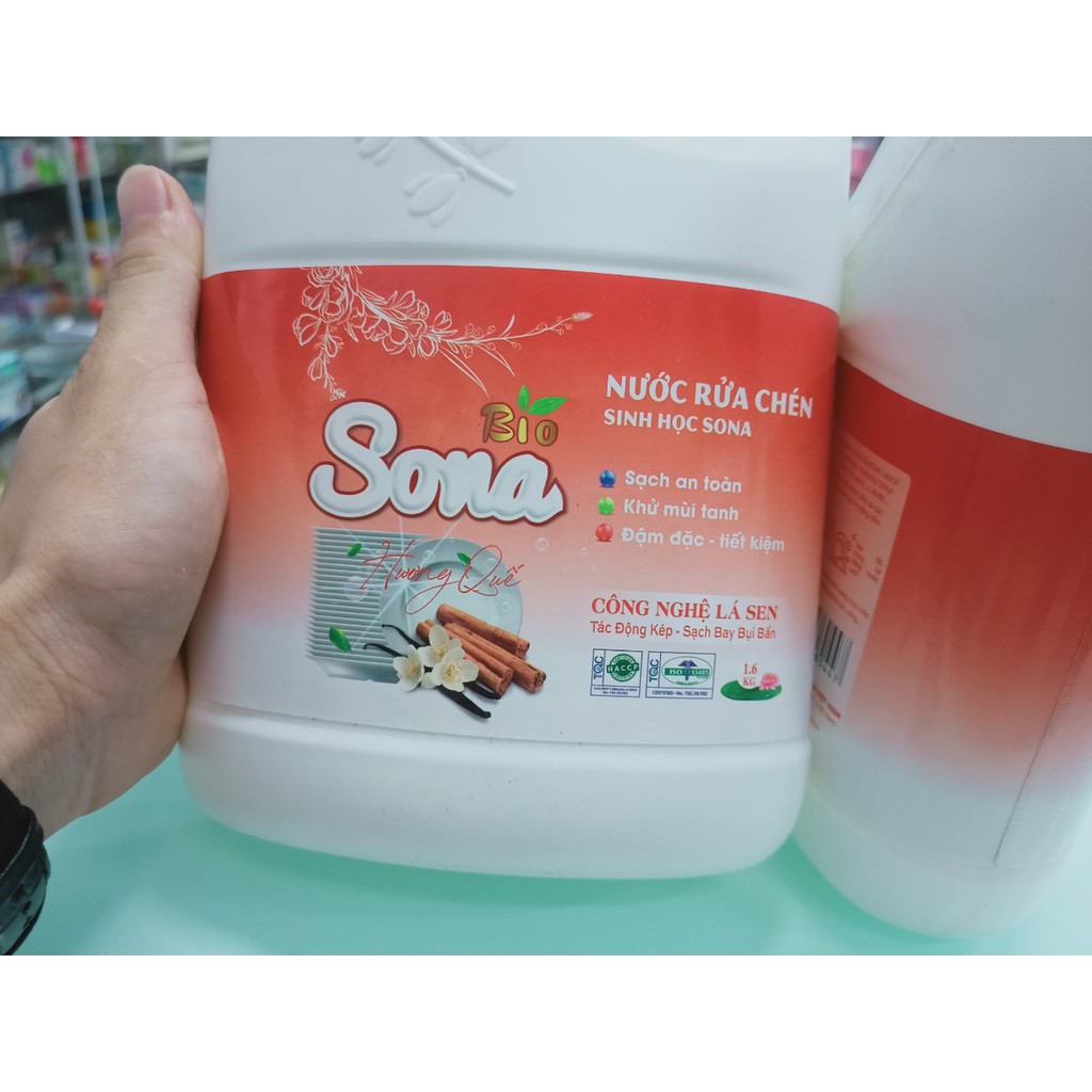 Nước Rửa Chén SoNa Hương Quế 1,6kg