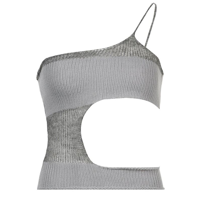 Áo Croptop Dệt Kim Không Tay Dáng Ôm Gợi Cảm Dành Cho Nữ