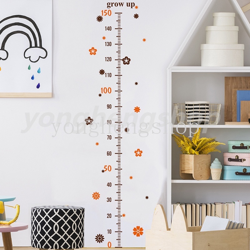 Miếng Dán Tường Đo Chiều Cao Cho Bé Hình Trái Tim/Động Vật Hoạt Hình Dễ Thương