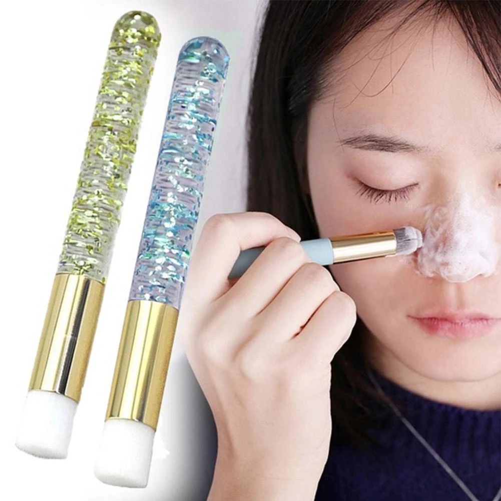 1 Cọ Rửa Mặt / Cọ Trang Điểm Chuyên Nghiệp Tay Cầm Bằng Nhựa Sequin Mềm Làm Sạch Sâu Đa Năng