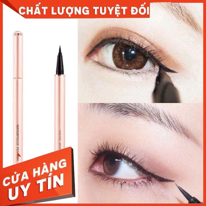 BÚT KẺ MẮT NƯỚC KHÔNG TRÔI VACOSI 24H WATERPROOF PEN VM20 thiết kế sang trọng,tạo đường sắc nét nhỏ,không trôi