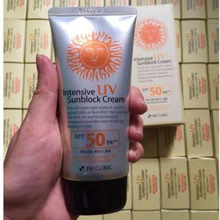 Kem chống nắng 3w Clinic Intensive UV Sunblock Cream SPF 50 Pa+++