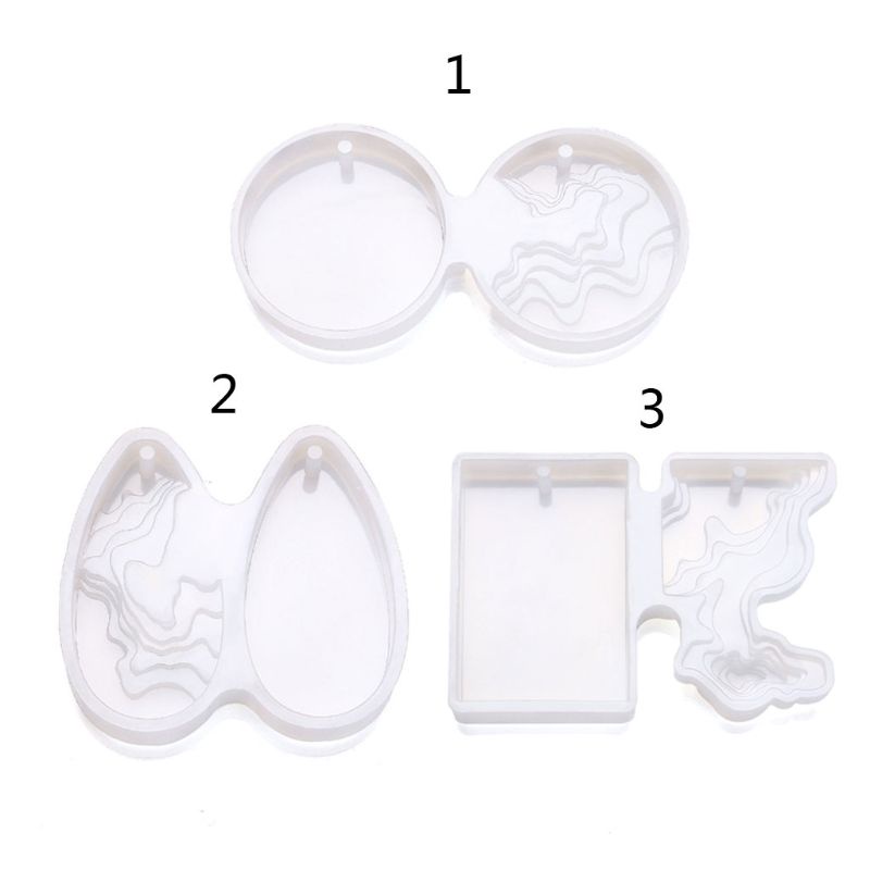Khuôn Silicone Làm Mặt Dây Chuyền / Móc Khóa Hình Hòn Đảo Đại Dương Sáng Bóng DIY