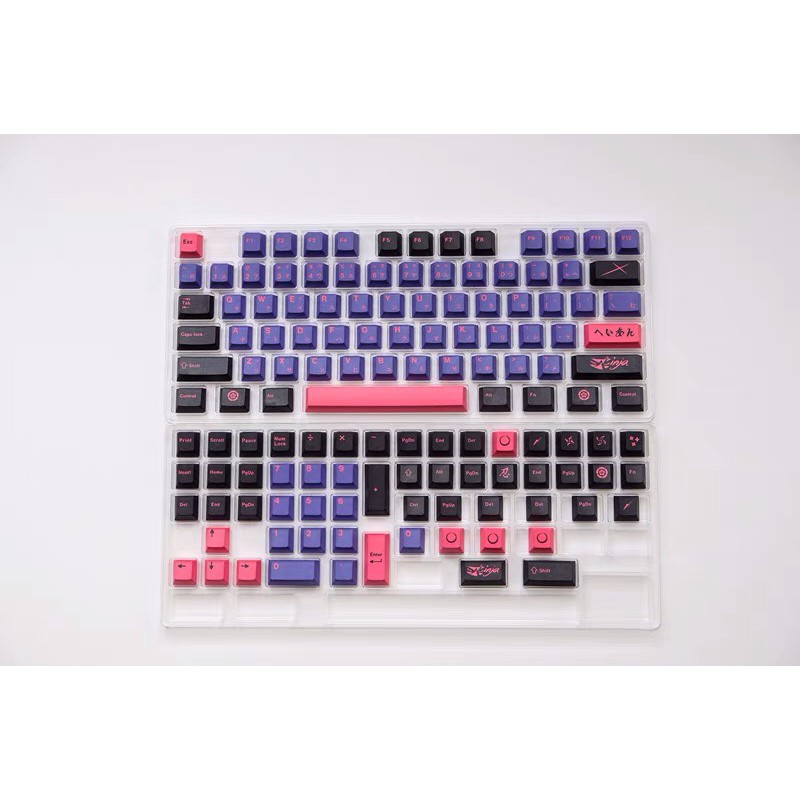 Keycap PBT ninja bóng đêm profile cherry 129 nút