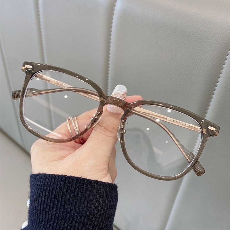 Mắt Kính TR90 Gọng Tròn Chống Ánh Sáng Xanh Phong Cách Thời Trang Hàn Quốc