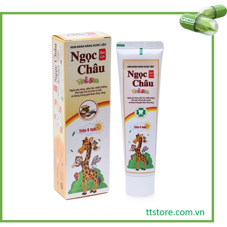 Kem đánh răng dược liệu Ngọc Châu trẻ em trên 6 tuổi 70g