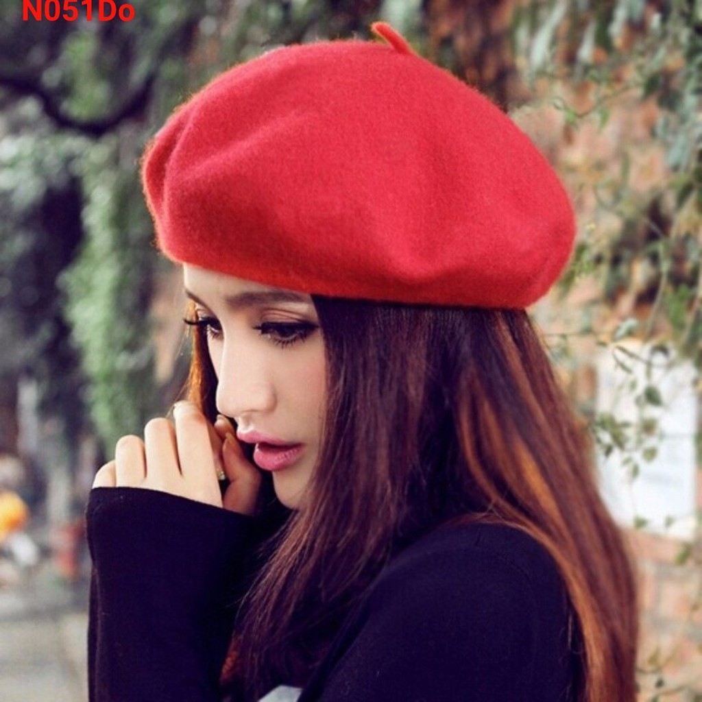 Mũ nồi - Nón bê rê thời trang Hàn cho nữ, kiểu  beret thủy thủ 5 màu đen đỏ nâu hồng xám