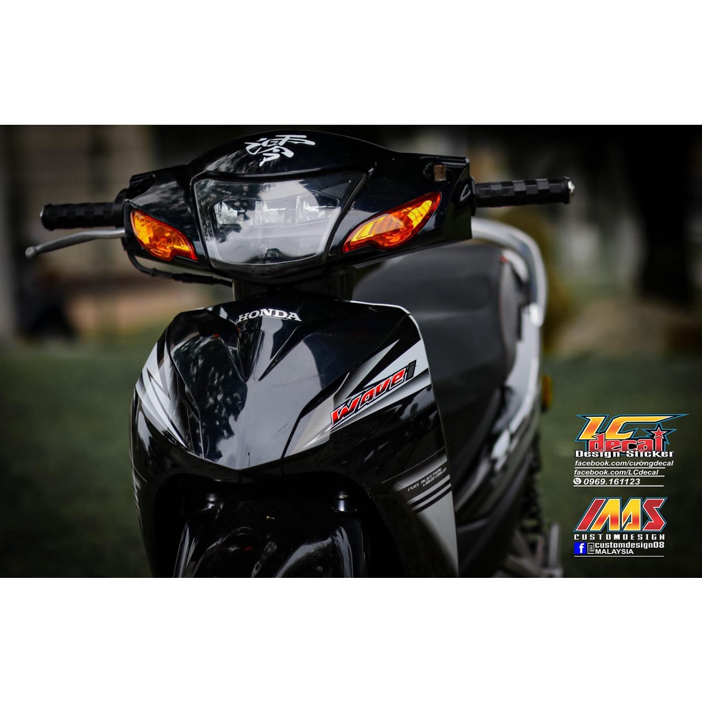 [Siêu Sale] Tem Decal Rời Wave 110i - mẫu trắng xám 125 cực chất