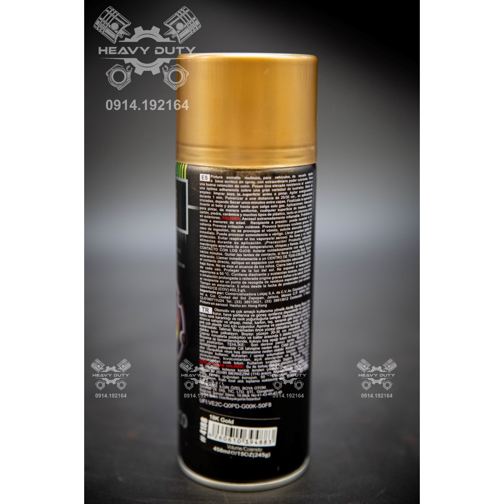Sơn Vàng 18K - Senfineco Acrylic Paint Metallic 18K Gold [450ML]