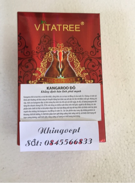 ( CHÍNH HÃNG ) Viên Uống Tăng Cường Sinh Lý Nam Vitatree Essence Of Kangaroo 40000 Max 100 viên