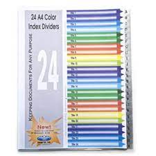 [Sỉ &amp; Lẻ] Bìa Phân Trang Nhựa 24 Chữ
