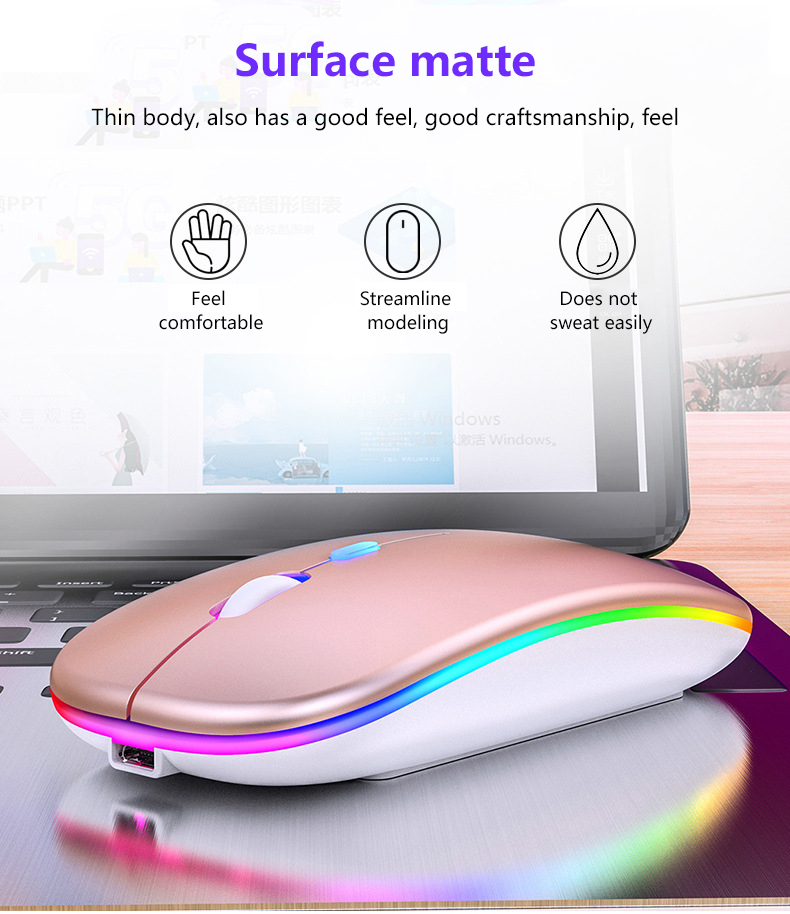 Chuột Chơi Game Bluetooth 5.0 2.4g Bt3.0 Có Đèn Led | WebRaoVat - webraovat.net.vn