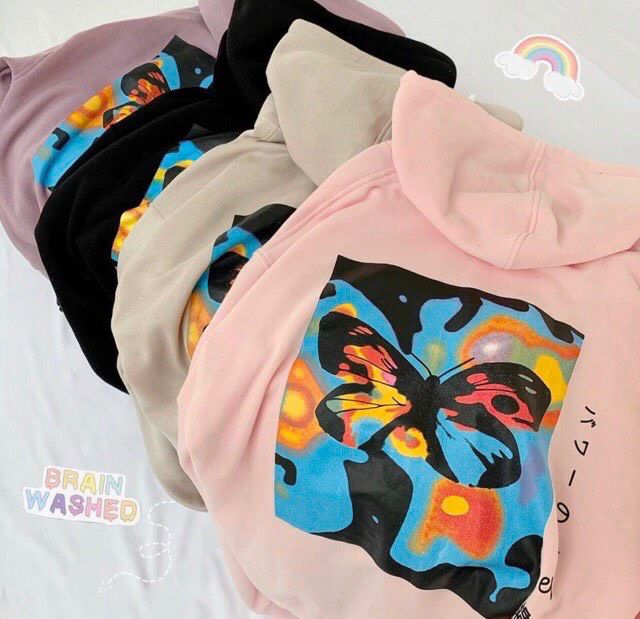 Áo khoác nam nữ nỉ ngoại dây kéo con bướm xinh | BigBuy360 - bigbuy360.vn