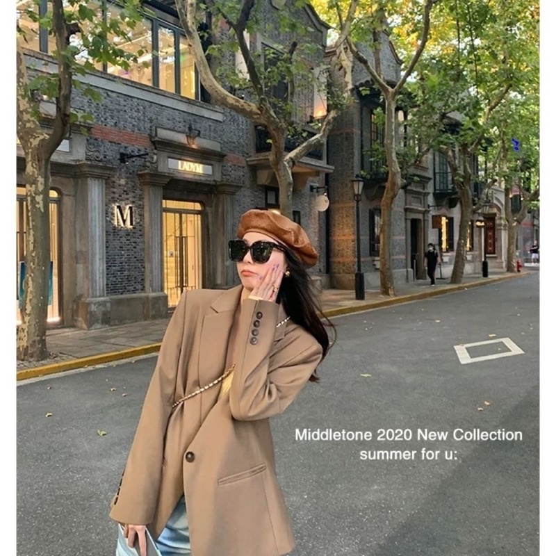 Áo Blazer tay dài màu trơn cho nữ- Áo Blazer Vest Nữ 2 Lớp Khoác Ngoài Dài Tay Kiểu Dáng Trẻ Trung