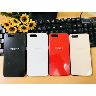 Ốp lưng cho Oppo A3s kính bóng viền cùng màu