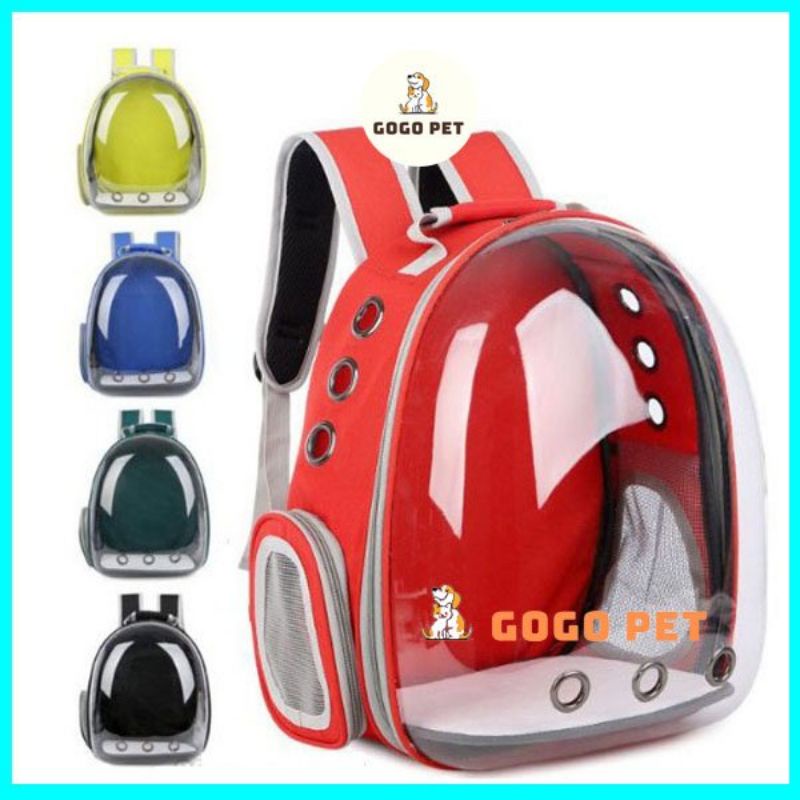 Balo đựng mèo Balo phi hành gia trong suốt size 42 x 31 x 28 cm nhiều mẫu GOGO PET