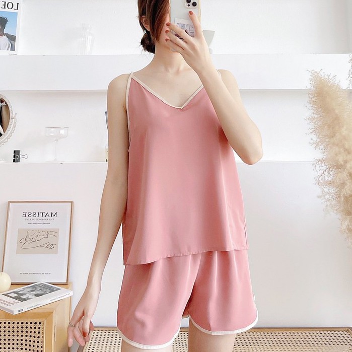 Bộ ngủ lụa hai dây cao cấp | BigBuy360 - bigbuy360.vn