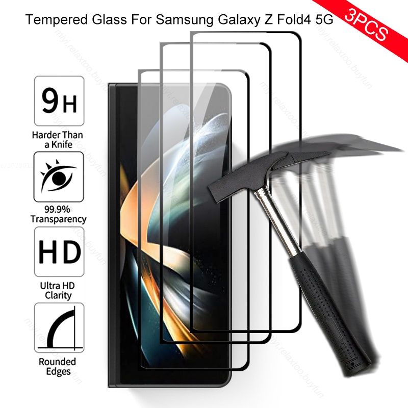 Set 3 Kính Cường Lực 19D Bảo Vệ Màn Hình Điện Thoại Samsung Galaxy Z Fold4 Fold3 Fold 4 5G
