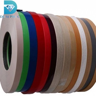 Nẹp nhựa đa màu PVC vân đơn sắc, vân gỗ, chỉ nhựa PVC, chỉ dán 100 met dài ván nội thất, Gỗ Trần Lai
