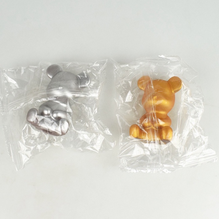bánh kem trang trí sinh nhật [FREESHIP❤️] gấu vàng bạc dễ thương nhựa đẹp