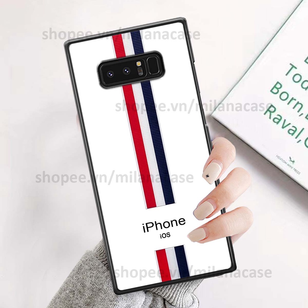Ốp Samsung Note 8 in giả da phong cách thể thao, cá tính, thời trang