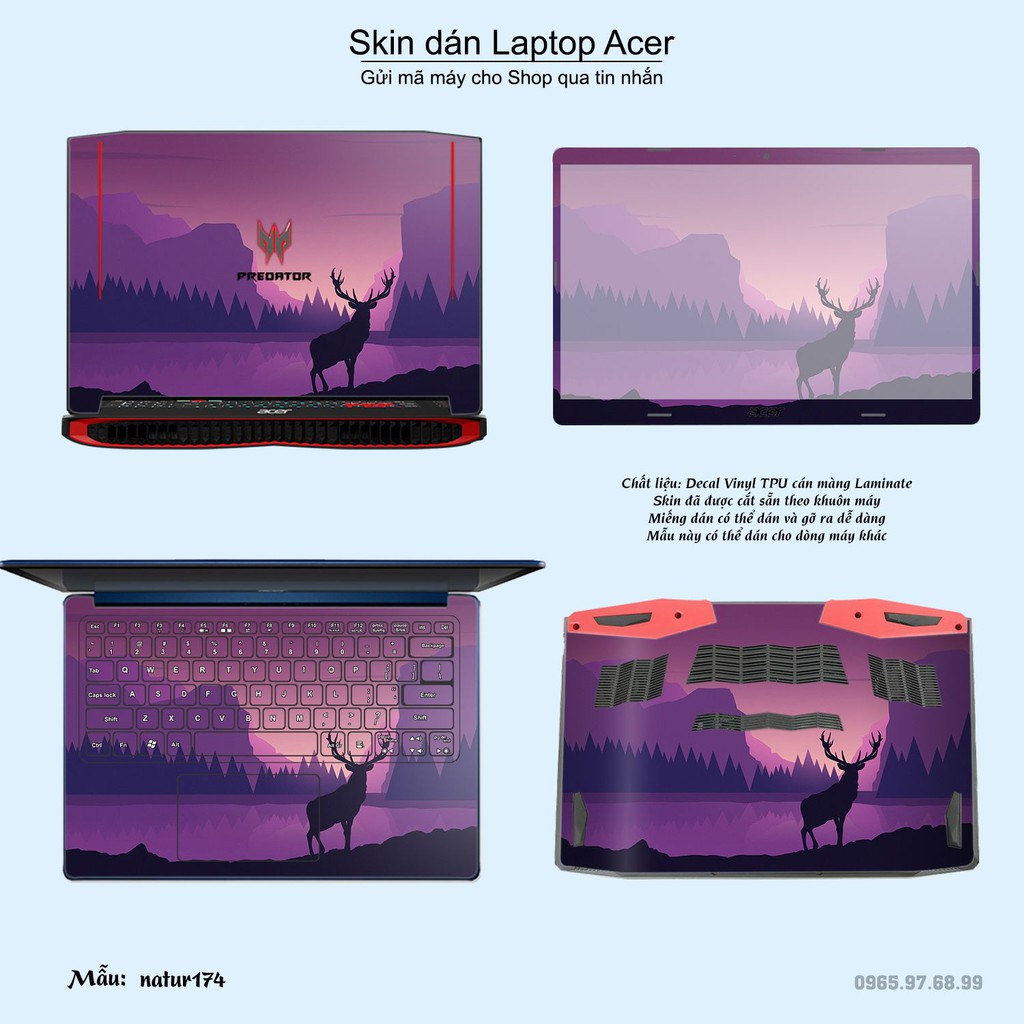 Skin dán Laptop Acer in hình thiên nhiên nhiều mẫu 7 (inbox mã máy cho Shop)