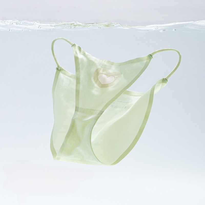 Quần Lót Nữ Đúc Su Lạnh Phối Tim Dây Hông Siêu Sexy 2309