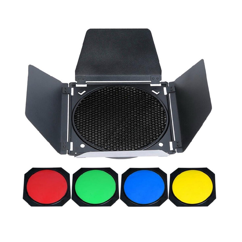 Thanh Lọc Phản Quang + Lưới Tổ Ong 4 Màu Godox BD-04 Barn